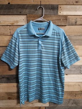 Callaway Blue Striped Men's Golf Polo